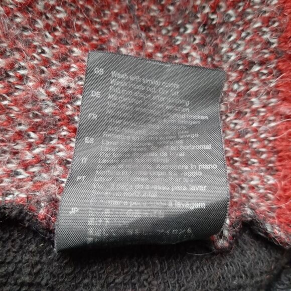 MAISON SCOTCH Sweater Fuzzy Mixed Media Crewneck & Sweatshirt Top Sz 6 / S Flaw - Picture 13 of 14